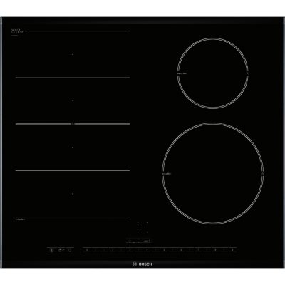 Bosch Logixx PIN675N17E 60cm FlexInduction Hob in Black with Steel Trim Bosch Logixx PIN675N17E 60cm FlexInduction Hob in Black with Steel Trim